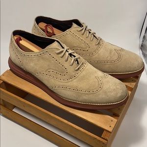 Suede Cole Haan Lunargrand Brogue Wingtip Oxfords